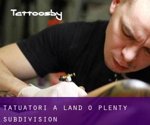 Tatuatori a Land-O-Plenty Subdivision